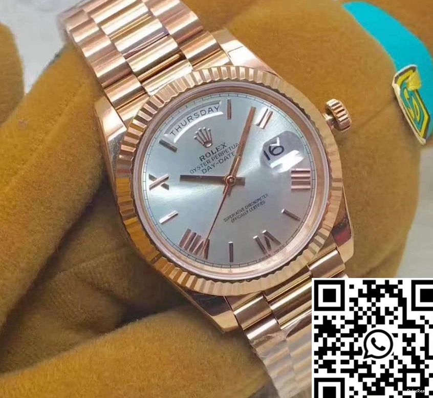 Rolex 40 EW 228235 Factory Sundust Gold 40MM Day-Date Rose Dial 0202